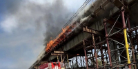 В Тульской области потушили пожар на строящемся мосту - ГТРК