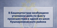 В Башкортостане возбуждено уголовное дело по факту происшествия в одной из школ Кушнаренковского района - Следственный комитет