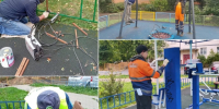 В Истре продолжают приводить в порядок детские игровые площадки - Газета Истра сегодня