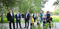 Глава Пушкинского округа осмотрел благоустроенный сквер в Ивантеевке - РТВ-Подмосковье