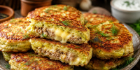 Самые вкусные кабачковые оладушки — двойные: внутри фарш + сыр, а снаружи — румяная корочка - Pg11.Ru