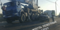 На Калужском шоссе в Туле автокран протаранил легковушку - ИА Тульская служба новостей