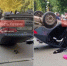 Водитель KIA перевернулся на крышу в казанском дворе, врезавшись в авто - ИА Татар-информ