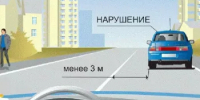 Запрет на остановку в местах, где между автомобилем и сплошной линией разметки остается менее 3 метров - Город Межгорье