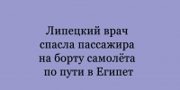 Врач из Липецка оказала помощь пассажиру на борту самолёта, следовавшего в Египет - Народное слово