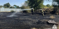 В Троицком потушили возгорание сухой растительности и мусора - ГТРК