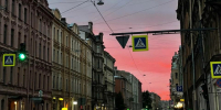 Красивый закат украсил воскресный вечер в Петербурге - tvspb.ru - ТК Санкт-Петербург