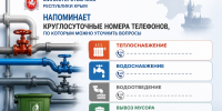 МинЖКХ РК напоминает телефоны своих диспетчерских служб - МинЖКХ Республики Крым