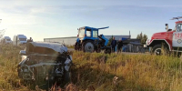 В Красноярском крае после столкновения с легковушкой погиб водитель трактора - Комсомольская Правда