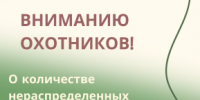 О количестве нераспределенных разрешений на добычу охотничьих ресурсов в общедоступных охотничьих угодьях Хабаровского края на 07.09.2026 г. - Управление охотничьего хозяйства
