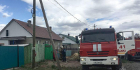В селе Бирикчуль тушили надворную постройку - МЧС Республики Хакасия
