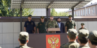 Офицер Управления Росгвардии принял участие в торжественном мероприятии в военном учебном центре ЧГУ - Росгвардия