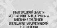 В Белгородской области местная жительница признана виновной в публичном оправдании террористической деятельности - Следственный комитет