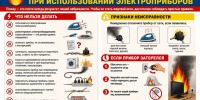 Правила пожарной безопасности при использовании электроприборов. - Любинский район