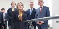 Валентина Матвиенко и Дмитрий Миляев приняли участие в открытии филиала Центра высокотехнологичного протезирования в Туле - Министерство здравоохранения