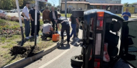 В Майкопе проводится проверка по факту ДТП с опрокидыванием автомобиля - ИА Адыгея Сегодня