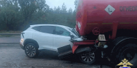 Кроссовер врезался в бензовоз под Самарой - ProGorodSamara.Ru