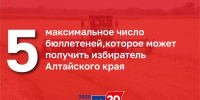 5 – максимальное число бюллетеней, которое может получить избиратель в Алтайском крае - Избирательная комиссия