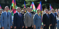 В Сочи прошла торжественная церемония поднятия Флага Краснодарского края ко дню 89-летия образования региона - Городское Собрание