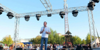 Дмитрий Анисимов посетил открытие стартового городка — первой публичной площадки будущего креативного кластера «Город Талантов» на берегу Томи в Ленинском районе - Администрация города