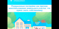 Разрушенные постройки как признак неиспользования земельного участка: что нужно знать собственнику?. - Старомайнский район