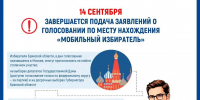 14 сентября 2026 года последний день подачи заявлений о голосовании по месту нахождения - Мглинские Вести