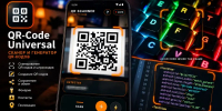 QR-Code Universal на Android: смартфон со сканером QR-кодов, созданный QR-код и интерфейс приложения для сканирования и генерации кодо - SyasNews.Ru