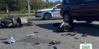 В Южно-Сахалинске водитель Nissan X-Trail сбил мопед с двумя подростками - ТИА Острова