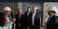 Губернатор Андрей Травников посетил строительную площадку в Баганской ЦРБ - Баганский район