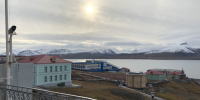 Вид из Баренцбурга на залив Грён-Фьорд. Фото: Денис Моисеев - Мурманское отделение РГО