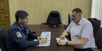 Александр Рекин провёл рабочую встречу с главой Крутинского района Александром Ивановым - МЧС России