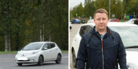 На электромобиле Дмитрий ездит не только по городу, зарядки хватает и на дальние расстояния | Источник: Иван Митюшев/29.RU - 29.Ru