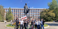 Студенты АлтГТУ поддержали акцию «День без автомобиля» и приехали на учебу на велосипедах - АлтГТУ им. И.И. Ползунова