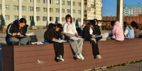 Юные художники Дудинки вышли на пленэр - Город Дудинка