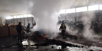 Масштабный пожар уничтожил цех по производству угля в Кировской области - Город Киров