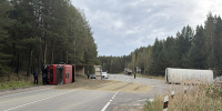 ДТП на трассе "Николо-Павловское — Петрокаменское — Алапаевск" с грузовиком и пассажирским автобусом(2026)|Фото: Управле­ние Госавтоинспекции ГУ МВД России по Св­ердловской области - Накануне.Ru
