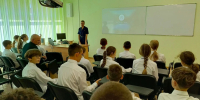 Сотрудник следственного управления принял участие в проведении Урока мужества для учащихся кадетского класса Финансово-экономического лицея № 29 города Пензы - Следственный комитет