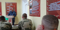 В воинской части Росгвардии сотрудники Росгвардии провели занятия с военнослужащими по призыву - Росгвардия