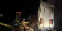 На трассе под Самарой загорелся грузовик со сладостями - Волга Ньюс