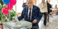Ветеран Великой Отечественной войны Анатолий Терехов проголосовал в Кемерово - ТК Кузбасс Первый