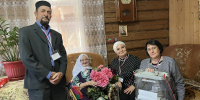 В селе Березняк 102-летняя Фахима Зайнагиева приняла участие в выборах депутатов Государственной Думы Российской Федерации. - Кукморский район