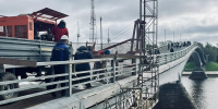 Пешеходный мост в Великом Новгороде обновляют по новой технологии - Правительство Новгородской области