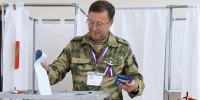 Военнослужащие Росгвардии приняли участие в голосовании в муниципальных районах Северной Осетии - Росгвардия
