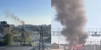 В Тюмени на мосту Монтажников вспыхнула машина – почему - MegaTyumen.Ru