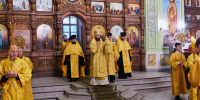 Всенощное бдение в канун Недели 16-й по Пятидесятнице в Вознесенском кафедральном соборе города Касимова - Касимовская епархия