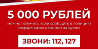 С начала года выплату за достоверную информацию о пьяном за рулем получили 7 северян - Министерство региональной безопасности