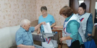 В Мариинске проголосовал 106-летний ветеран - Единая Россия