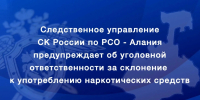 Следственное управление предупреждает об уголовной ответственности за склонение к употреблению наркотических средств - Следственный комитет