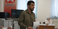 Участник СВО Анзор Хасанбеков принял участие в голосовании - Администрация МО г. Хасавюрт