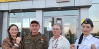 Ветеран СВО из Нурлата проголосовал на выборах вместе с семьей - Нурлат-⁠информ